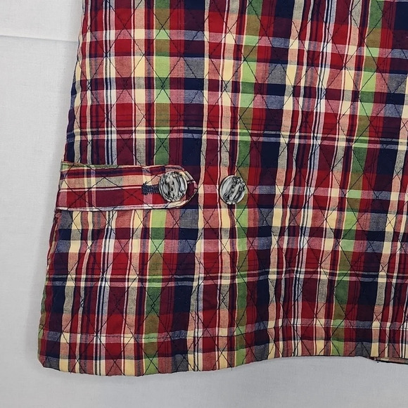 Southern Lady Quilted Vest Button Up Multi-Colored Size Small - Picture 8 of 13